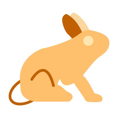 Şirin çizgi roman faresi. düz çizim beyaz arkaplanda izole edildi.