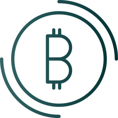 bitcoin. Web simgesi basit illüstrasyon 