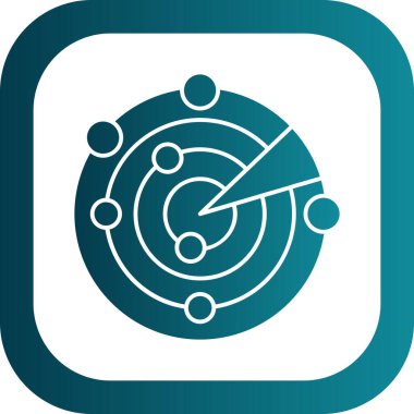 Radar modern simgesinin vektör illüstrasyonu              