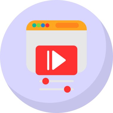 ortam oynatıcı simgesi düz biçimli