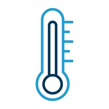 termometre düz simge, vektör çizimi