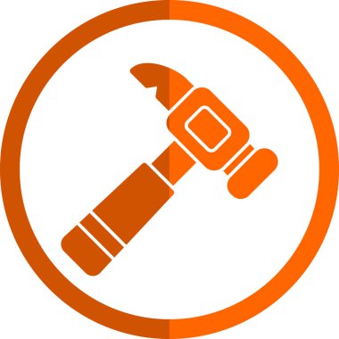 Çekiç simgesi, vektör illüstrasyonu basit tasarım