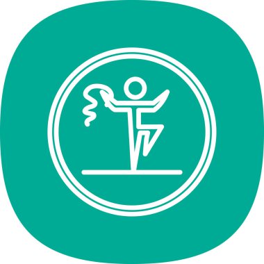 Benzersiz dans vektör çizgisi simgesi