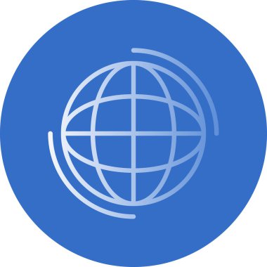 Küre. Web simgesi basit illüstrasyon