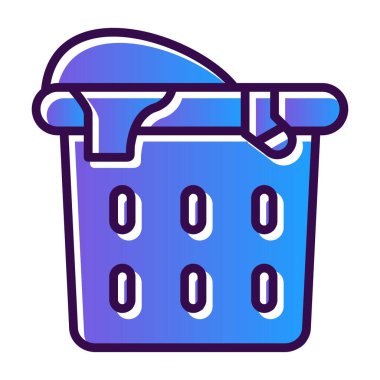 Basit düz çamaşır sepeti çizimi 