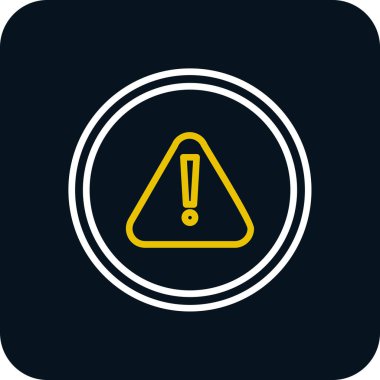 Dikkat uyarı simgesi tam taslak biçiminde 