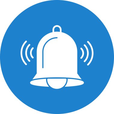 Tek izole çan simgesinin vektör illüstrasyonu 