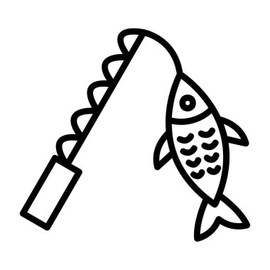 Balık. Web simgesi basit tasarım