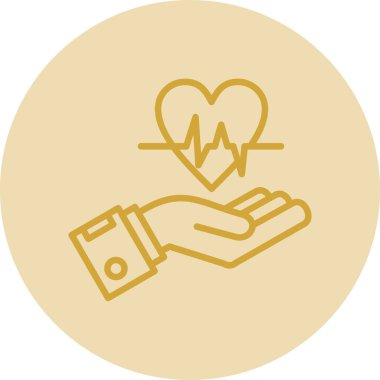 Modern kalp simgesinin vektör illüstrasyonu