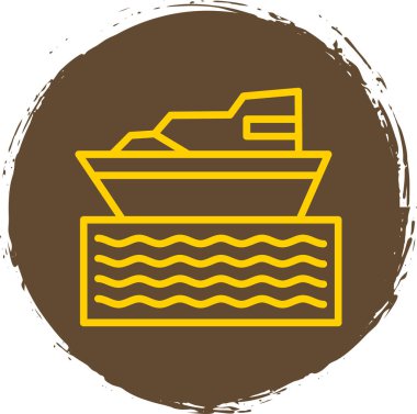 tekne ikonu vektör illüstrasyonu