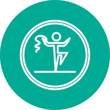 Kılıçlı bir kadının vektör çizimi