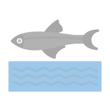 Ringa balığı simgesi vektör illüstrasyonu 