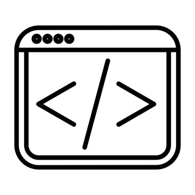 vektör ağ kodlama simgesi illüstrasyonu