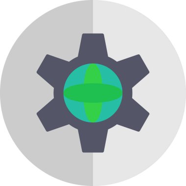 dişli düz yuvarlak simge