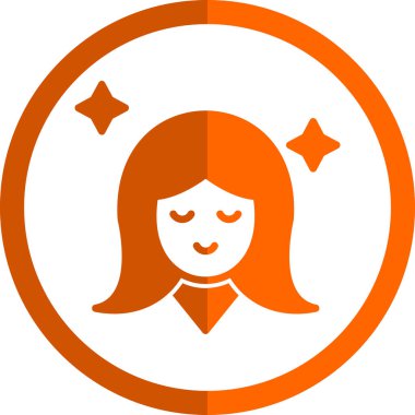 kadın avatar simgesi, vektör illüstrasyonu 