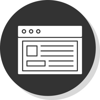 Web sayfası. Web simgesi basit illüstrasyon