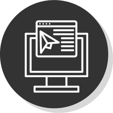 İniş Sayfası. Web simgesi basit illüstrasyon