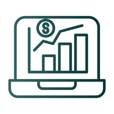 İş ve finans ikonu. vektör