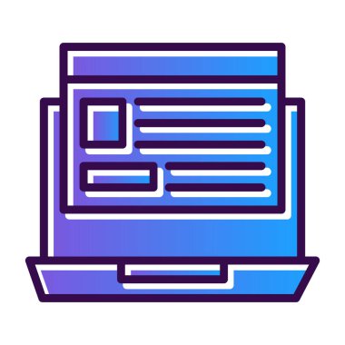 Web sitesi vektör düz simgesi 