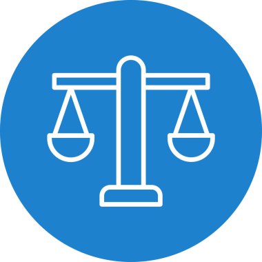 Ölçek simgesi, vektör illüstrasyonu basit tasarım