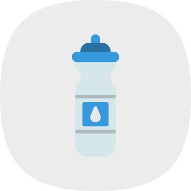 bebek şişesi düz simge vektörü, illüstrasyon, şişe