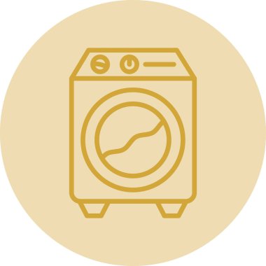 Bir çamaşır makinesinin vektör çizimi