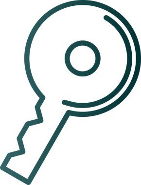 anahtar simgesi, vektör illüstrasyonu basit tasarım