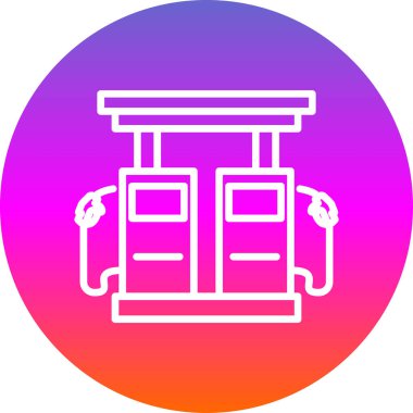 benzinlik ikonu vektör illüstrasyonu 