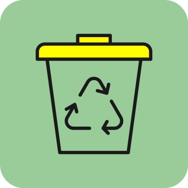 Çöp kovası vektör illüstrasyonuName