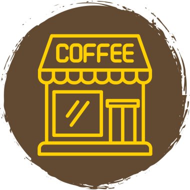 kahve evi ikonu vektör illüstrasyonu