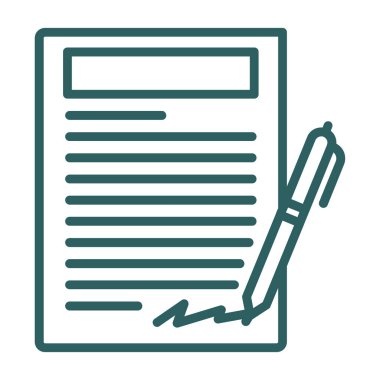 kağıt belge simgesi, vektör illüstrasyonu