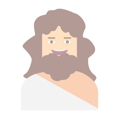 İsa 'nın sakallı karikatürü.