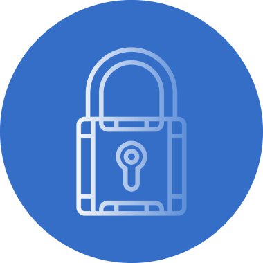 Düz simge, vektör resimlemesini kilitle  