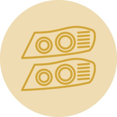 İki Araba Işıkları simgesi, vektör illüstrasyonu