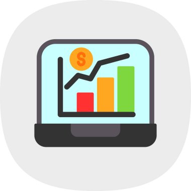 grafik vektörü düz renk simgesi