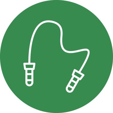 Düz renk simgesini atla. İp atlıyorum. İzole vektör illüstrasyonu