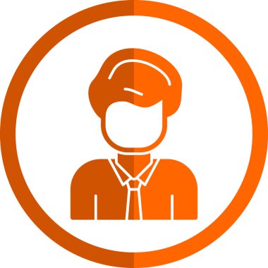 Yönetici düz simgesinin vektör illüstrasyonu 