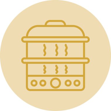 Buharlı vektör basit simgesi 