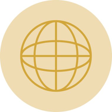 dünya düz simgesi, vektör, illüstrasyon