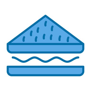 Sandviç. Web simgesi basit illüstrasyon           