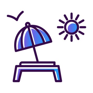 Plaj sandalyesi. Basit resimleme