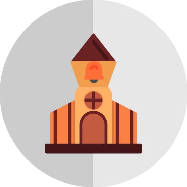 Kiliseye. Web simgesi basit illüstrasyon