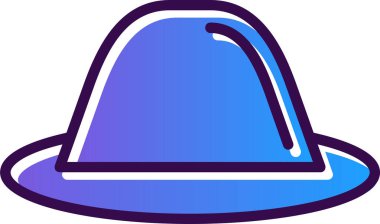 Bir şapka simgesinin vektör illüstrasyonu