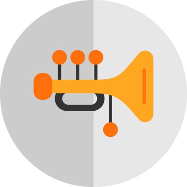 Tuba vektörü basit simgesi