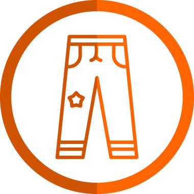pantolon simgesi, modern vektör illüstrasyonu 