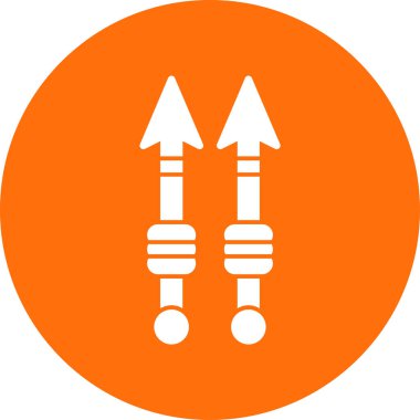 iki ok vektör simgesi, zıpkın oku