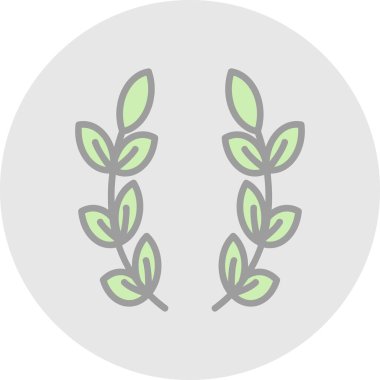 Defne çelengi ağ vektör simgesi