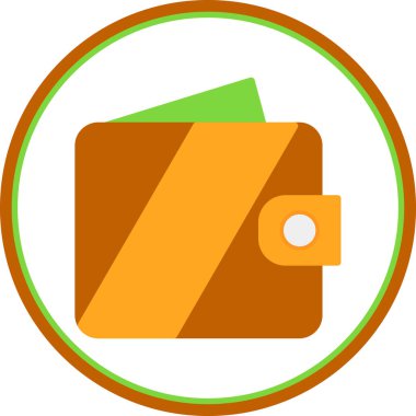 wallet icon, vector illustration simple design