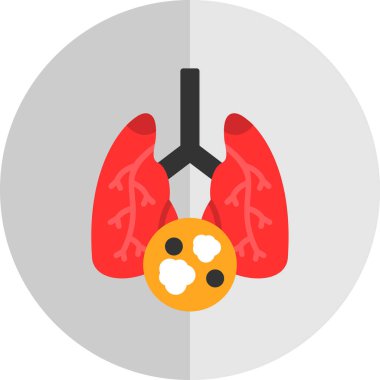 Akciğer ikonu. vektör illüstrasyonu