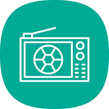 TV simgesi vektör illüstrasyonu 